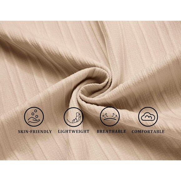 ❤️Men's Brown Shirts Short Sleeve Casual  Button Down Shirt Summer Beach Shirt - Picture 4 of 7